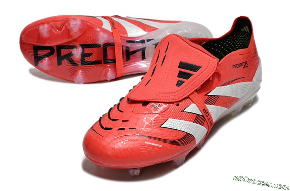 Adidas Predator Elite Foldover Tongue 2025 Pure Victory FG Firm Ground Soccer Cleats - Lucid Red/White/Black 5