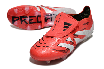 Adidas Predator Elite Foldover Tongue 2025 Pure Victory FG Firm Ground Soccer Cleats - Lucid Red/White/Black