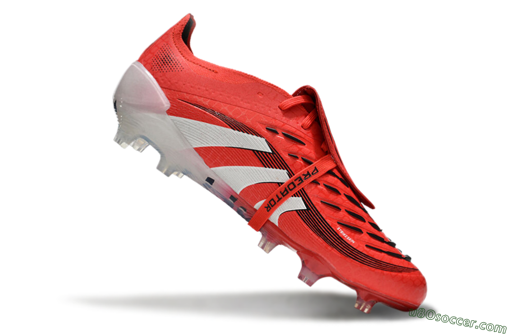 Adidas Predator Elite Foldover Tongue 2025 Pure Victory FG Firm Ground Soccer Cleats - Lucid Red/White/Black 6