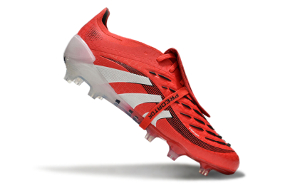 Adidas Predator Elite Foldover Tongue 2025 Pure Victory FG Firm Ground Soccer Cleats - Lucid Red/White/Black