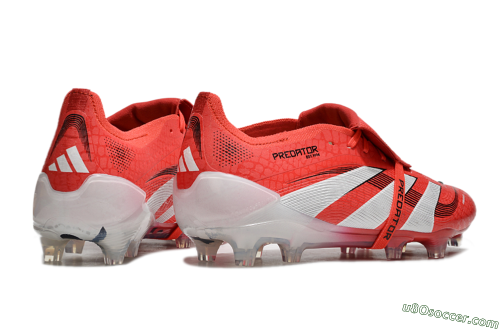 Adidas Predator Elite Foldover Tongue 2025 Pure Victory FG Firm Ground Soccer Cleats - Lucid Red/White/Black 0