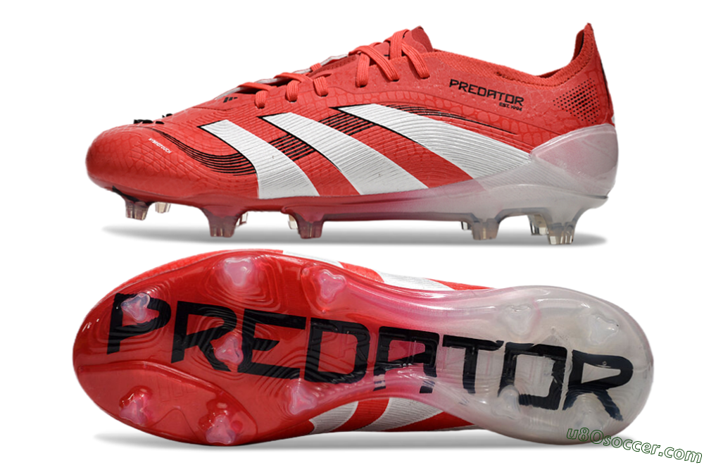 Adidas Predator Elite 2025 Pure Victory FG Firm Ground Soccer Cleats - Lucid Red/White/Black 0