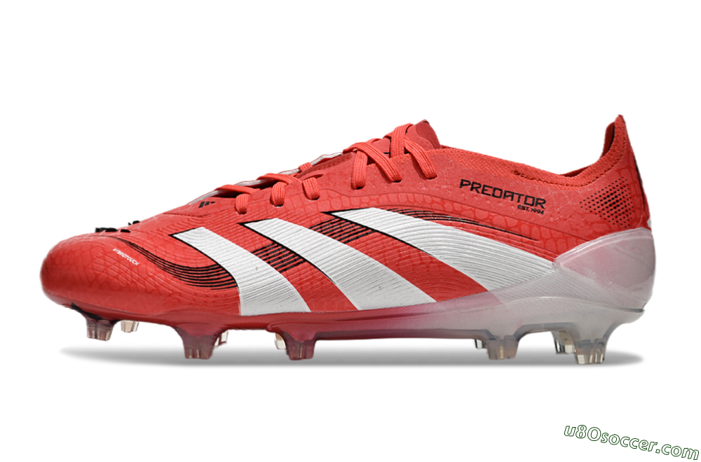 Adidas Predator Elite 2025 Pure Victory FG Firm Ground Soccer Cleats - Lucid Red/White/Black 2