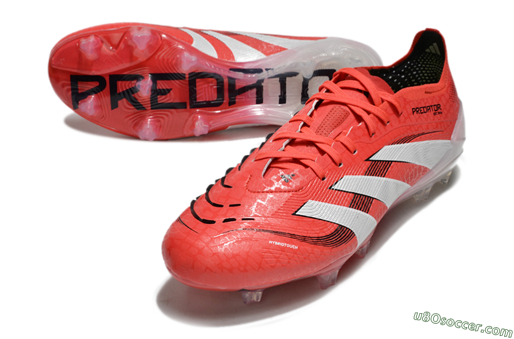 Adidas Predator Elite 2025 Pure Victory FG Firm Ground Soccer Cleats - Lucid Red/White/Black 3