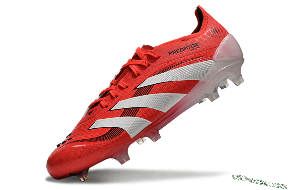 Adidas Predator Elite 2025 Pure Victory FG Firm Ground Soccer Cleats - Lucid Red/White/Black 5