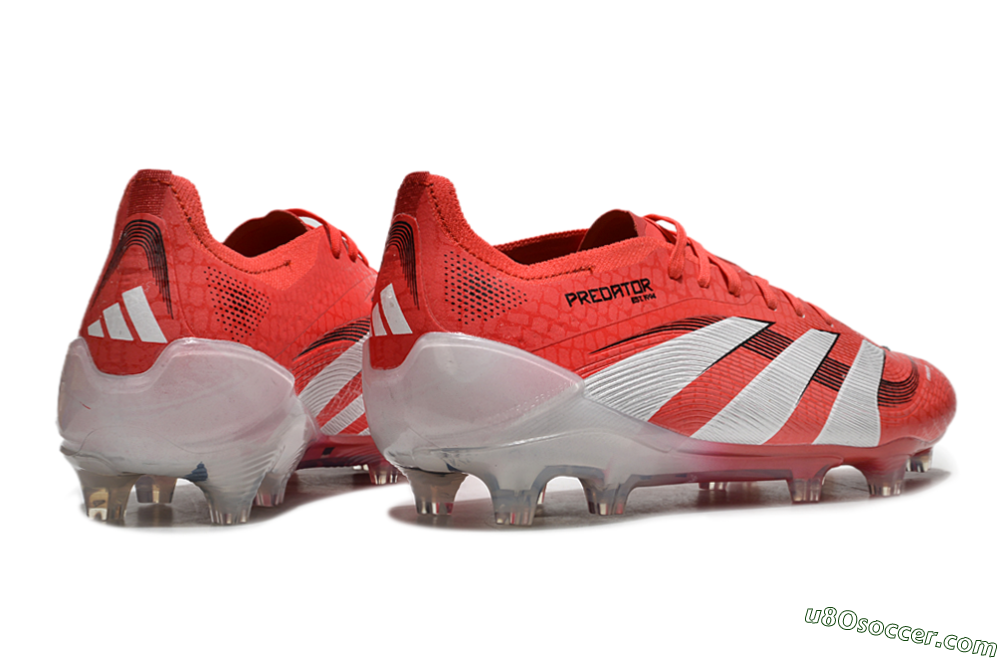 Adidas Predator Elite 2025 Pure Victory FG Firm Ground Soccer Cleats - Lucid Red/White/Black 6