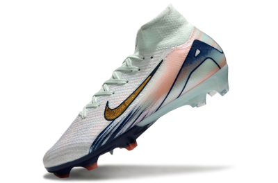 Nike Air Zoom Mercurial Superfly 10 Elite FG Firm Ground Soccer Cleats - White/Pink/Blue