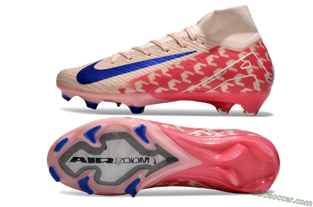 Nike Air Zoom Mercurial Superfly 10 Elite FG Firm Ground Soccer Cleats - Pink/Blue/Red 0