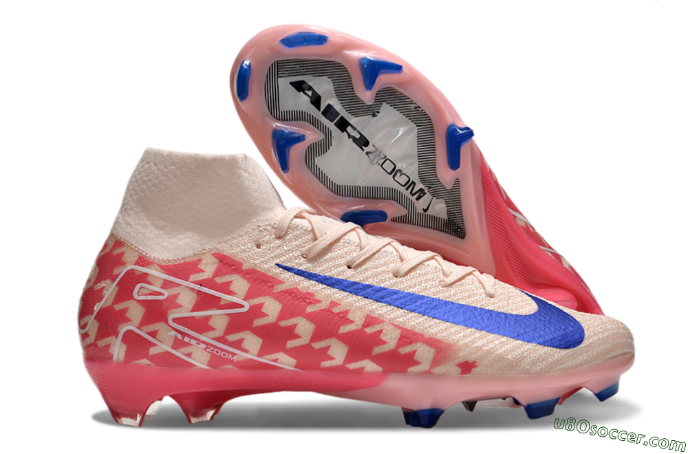 Nike Air Zoom Mercurial Superfly 10 Elite FG Firm Ground Soccer Cleats - Pink/Blue/Red 1