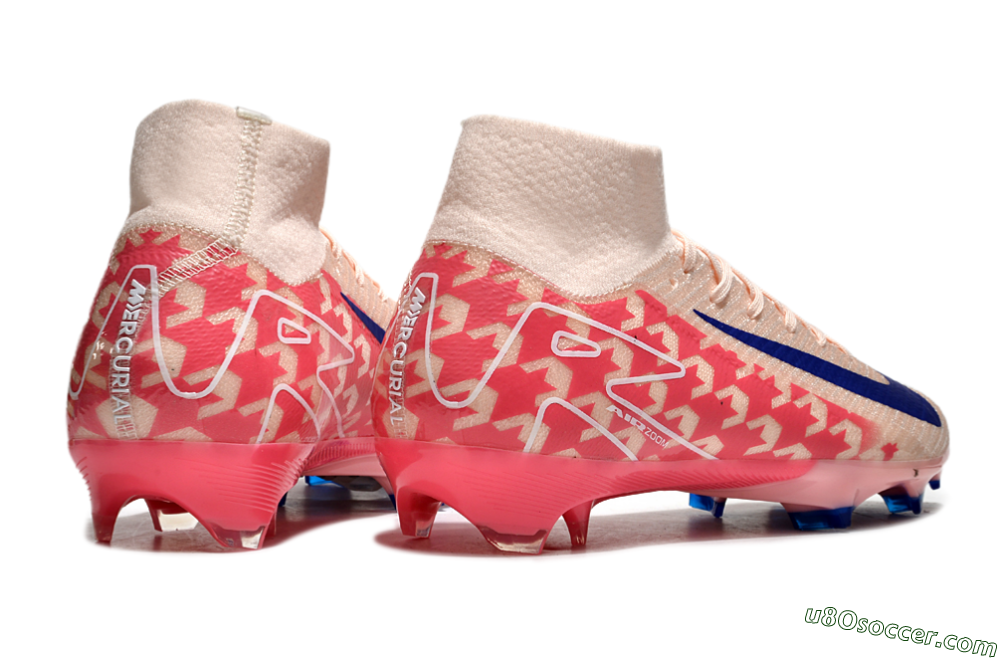 Nike Air Zoom Mercurial Superfly 10 Elite FG Firm Ground Soccer Cleats - Pink/Blue/Red 6
