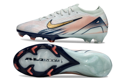 Nike Air Zoom Mercurial Vapor 16 Elite FG Firm Ground Soccer Cleats - White/Gold/Blue