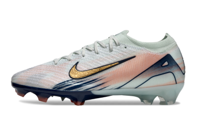 Nike Air Zoom Mercurial Vapor 16 Elite FG Firm Ground Soccer Cleats - White/Gold/Blue