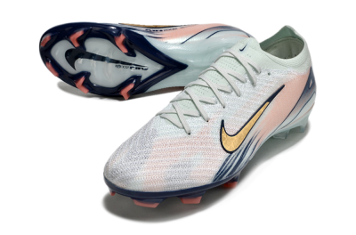 Nike Air Zoom Mercurial Vapor 16 Elite FG Firm Ground Soccer Cleats - White/Gold/Blue