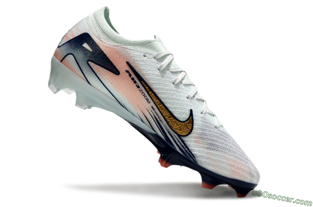 Nike Air Zoom Mercurial Vapor 16 Elite FG Firm Ground Soccer Cleats - White/Gold/Blue 4