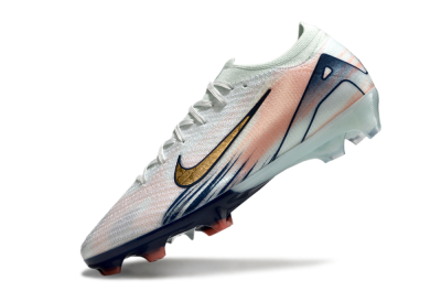 Nike Air Zoom Mercurial Vapor 16 Elite FG Firm Ground Soccer Cleats - White/Gold/Blue