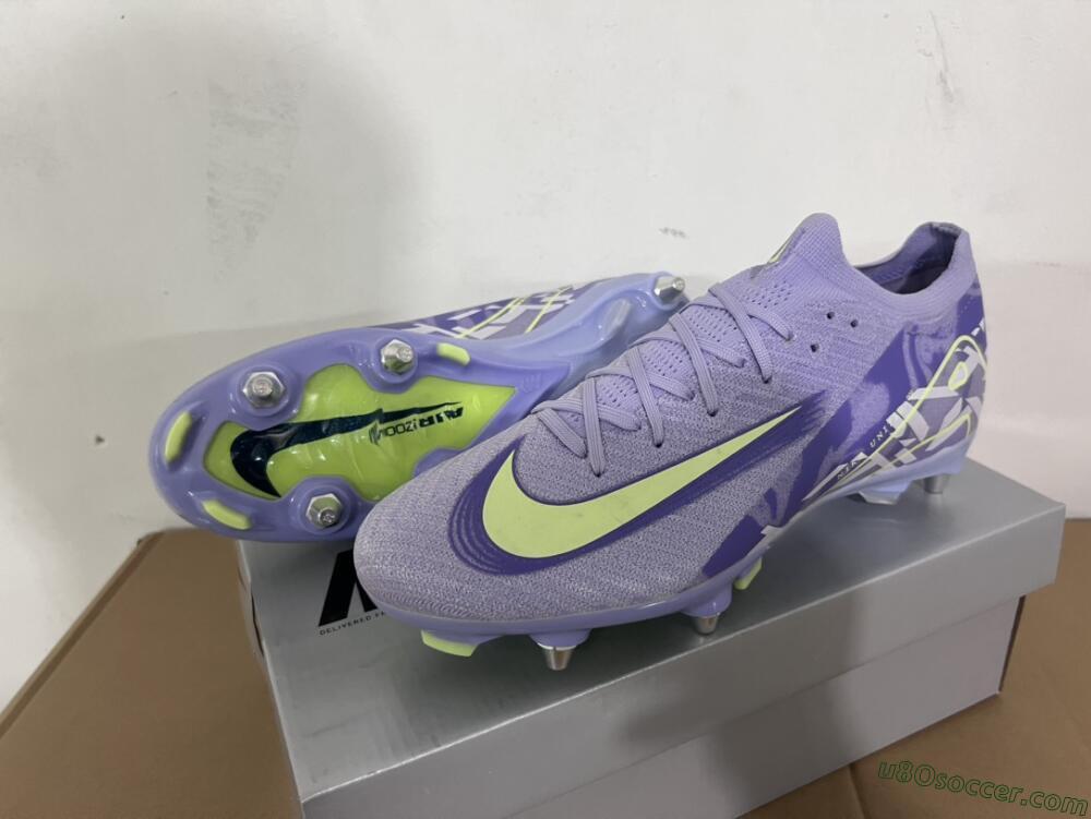 Nike Air Zoom Mercurial Vapor 16 Elite SG Soft Ground Soccer Cleats - Purple/Yellow/White