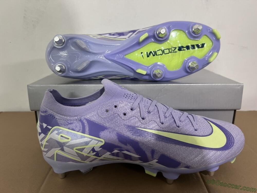 Nike Air Zoom Mercurial Vapor 16 Elite SG Soft Ground Soccer Cleats - Purple/Yellow/White