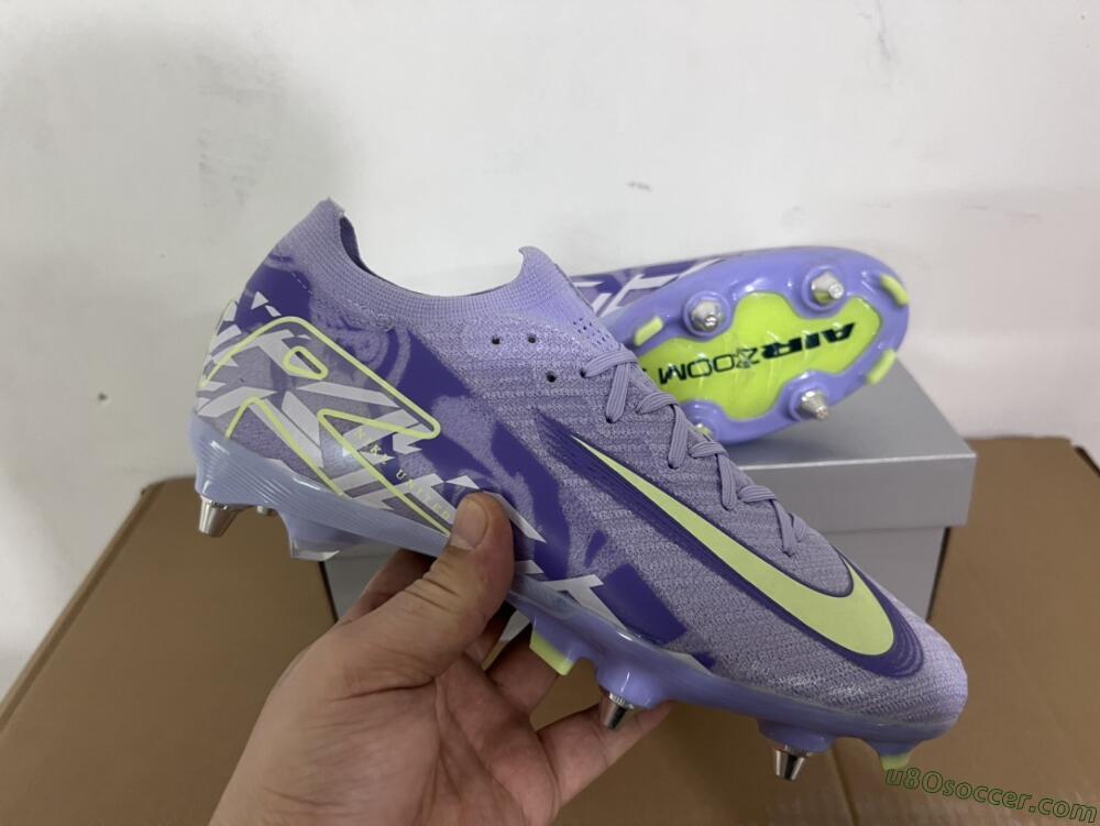 Nike Air Zoom Mercurial Vapor 16 Elite SG Soft Ground Soccer Cleats - Purple/Yellow/White