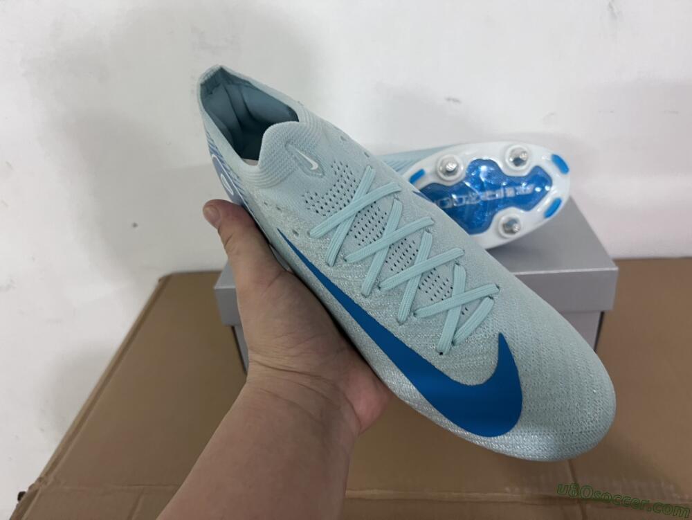 Nike Air Zoom Mercurial Vapor 16 Elite SG Soft Ground Soccer Cleats - Jade/Blue/White
