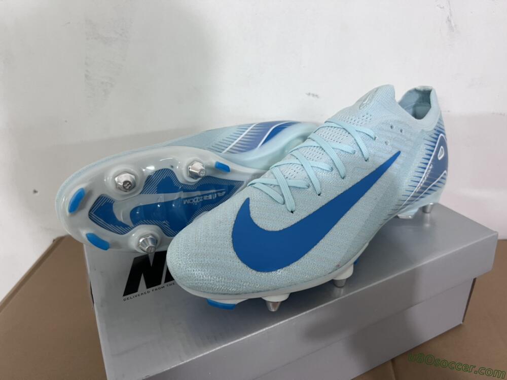 Nike Air Zoom Mercurial Vapor 16 Elite SG Soft Ground Soccer Cleats - Jade/Blue/White