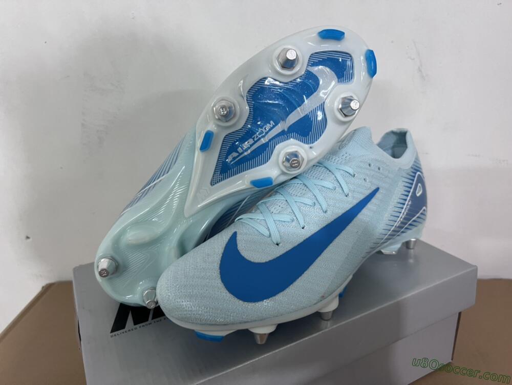 Nike Air Zoom Mercurial Vapor 16 Elite SG Soft Ground Soccer Cleats - Jade/Blue/White
