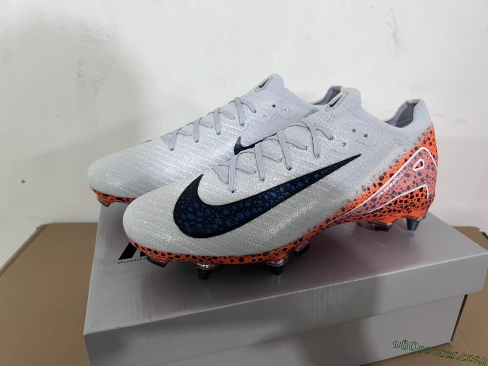 Nike Air Zoom Mercurial Vapor 16 Elite SG Soft Ground Soccer Cleats - Grey/Black/Leopard