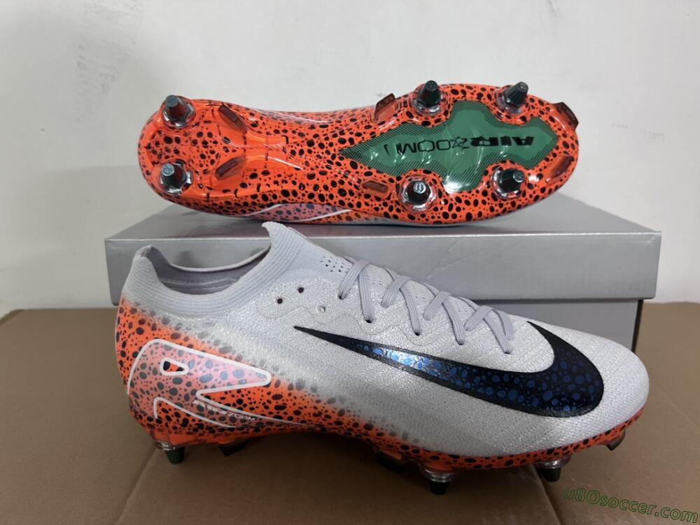 Nike Air Zoom Mercurial Vapor 16 Elite SG Soft Ground Soccer Cleats - Grey/Black/Leopard