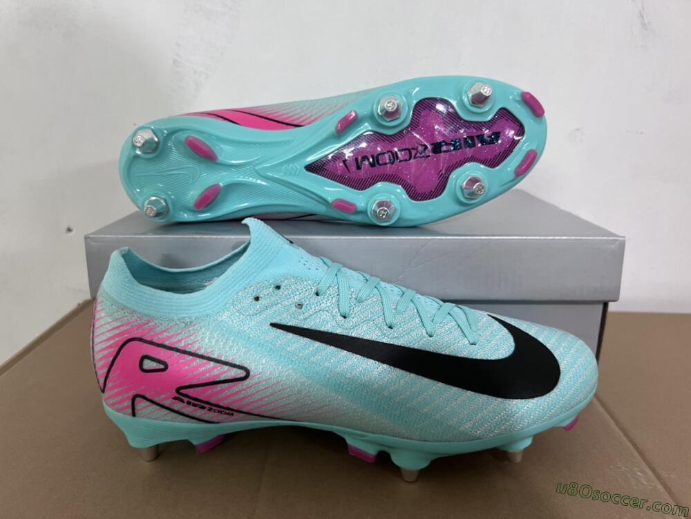 Nike Air Zoom Mercurial Vapor 16 Elite SG Soft Ground Soccer Cleats - Jade/Black/Pink