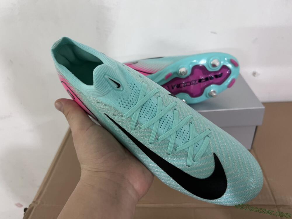 Nike Air Zoom Mercurial Vapor 16 Elite SG Soft Ground Soccer Cleats - Jade/Black/Pink