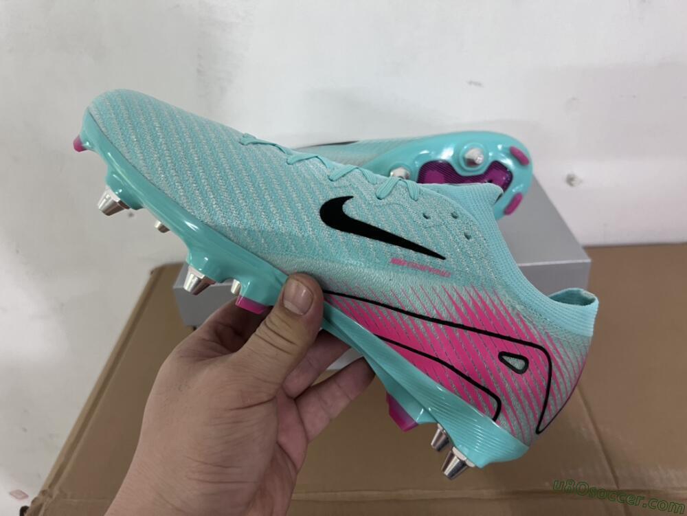 Nike Air Zoom Mercurial Vapor 16 Elite SG Soft Ground Soccer Cleats - Jade/Black/Pink