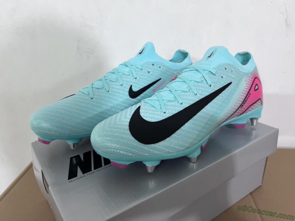 Nike Air Zoom Mercurial Vapor 16 Elite SG Soft Ground Soccer Cleats - Jade/Black/Pink