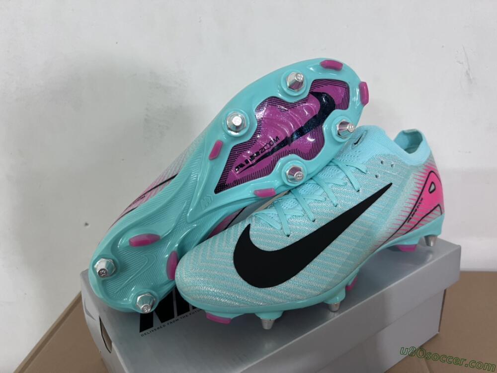 Nike Air Zoom Mercurial Vapor 16 Elite SG Soft Ground Soccer Cleats - Jade/Black/Pink