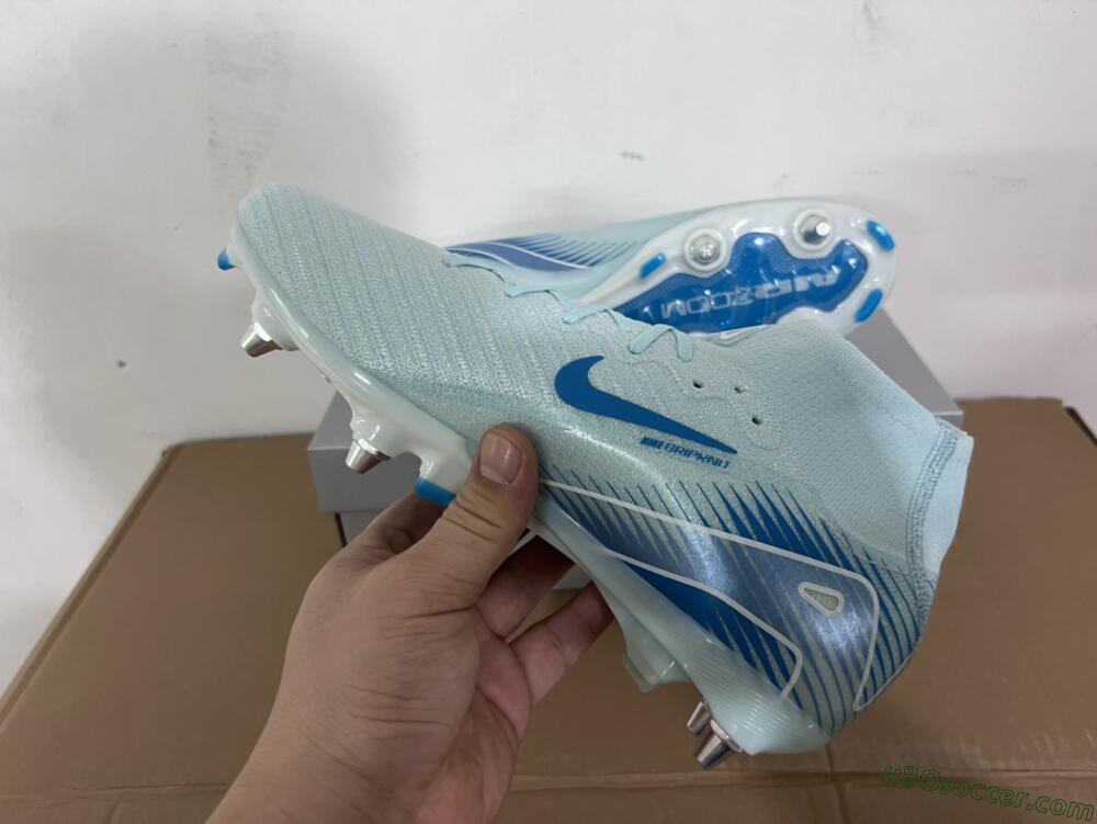 Nike Air Zoom Mercurial Superfly 10 Elite SG Soft Ground Soccer Cleats - Jade/Blue/White
