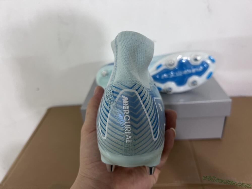 Nike Air Zoom Mercurial Superfly 10 Elite SG Soft Ground Soccer Cleats - Jade/Blue/White