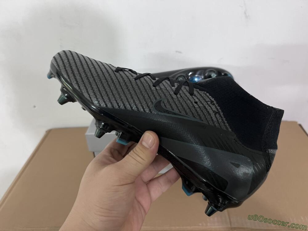 Nike Air Zoom Mercurial Superfly 10 Elite SG Soft Ground Soccer Cleats - Black/Silver/Blue