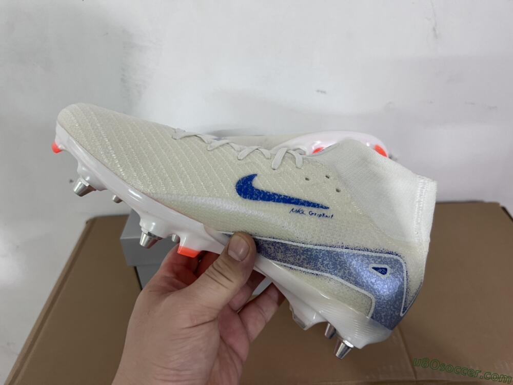 Nike Air Zoom Mercurial Superfly 10 Elite SG Soft Ground Soccer Cleats - Beige/White/Blue