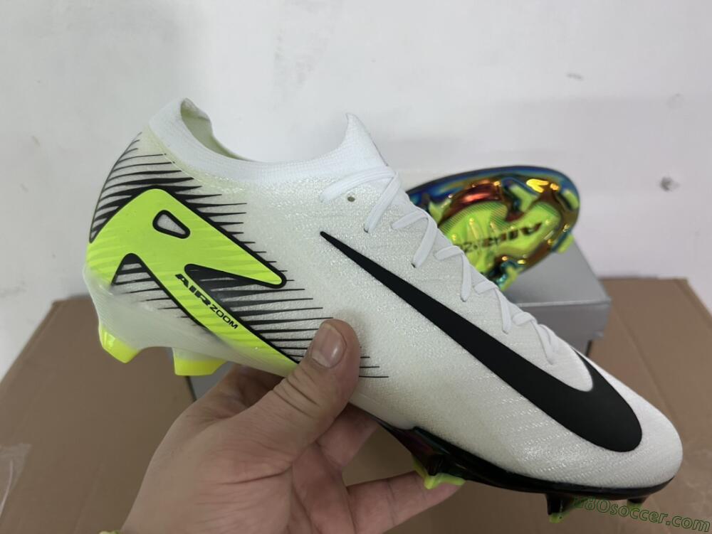 Nike Air Zoom Mercurial Vapor 16 Elite FG Firm Ground Soccer Cleats - White/Black/Yellow