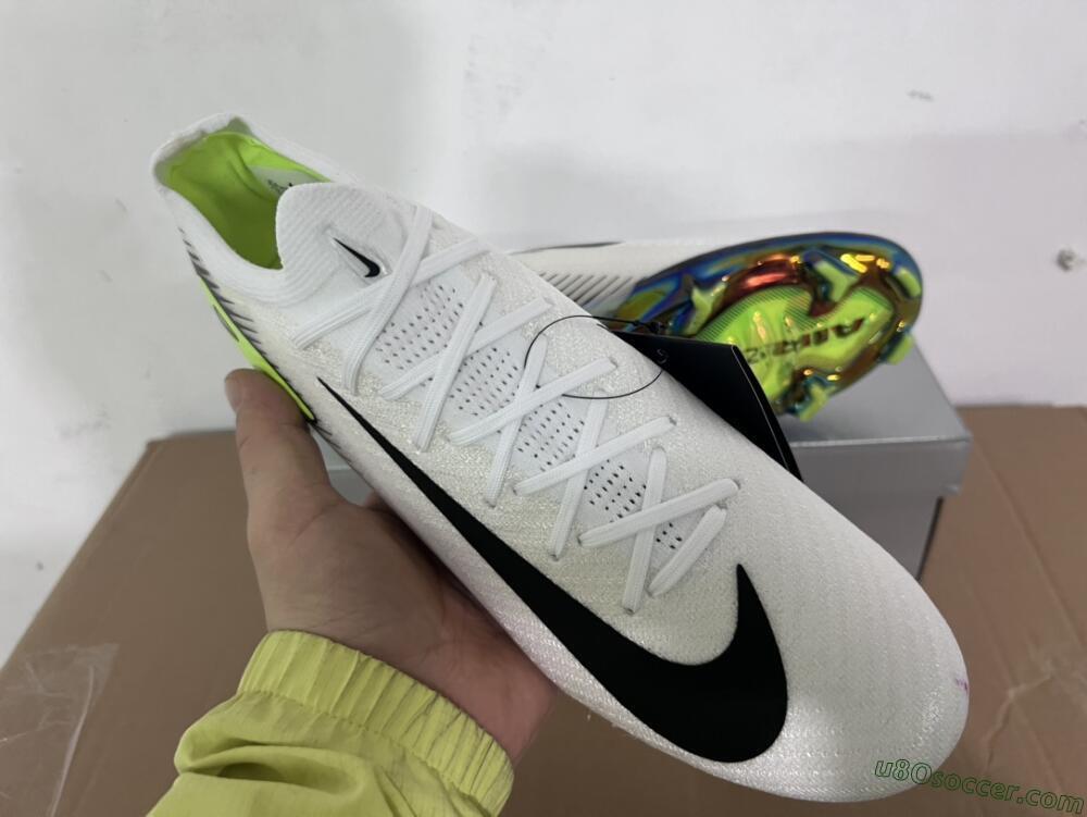 Nike Air Zoom Mercurial Vapor 16 Elite FG Firm Ground Soccer Cleats - White/Black/Yellow