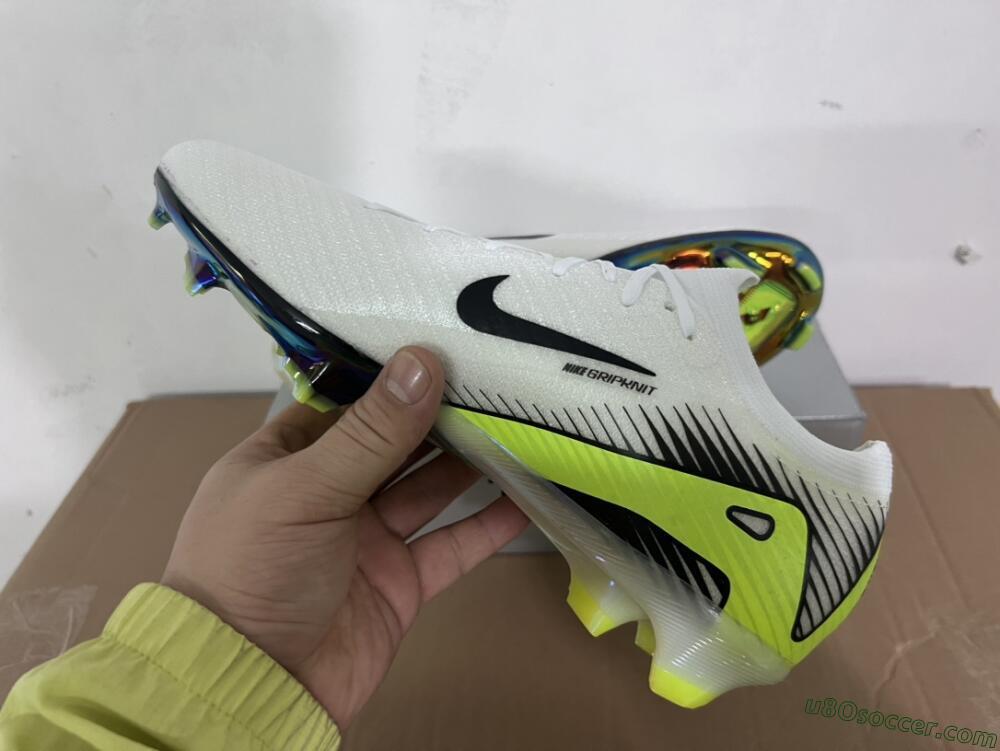 Nike Air Zoom Mercurial Vapor 16 Elite FG Firm Ground Soccer Cleats - White/Black/Yellow