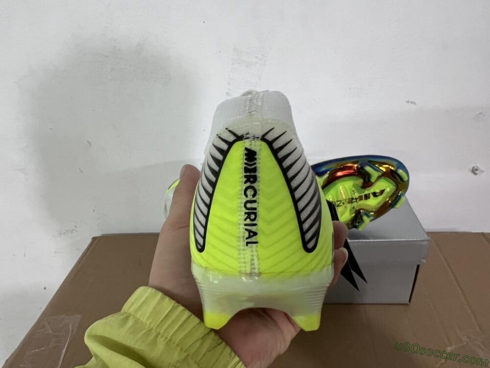 Nike Air Zoom Mercurial Vapor 16 Elite FG Firm Ground Soccer Cleats - White/Black/Yellow