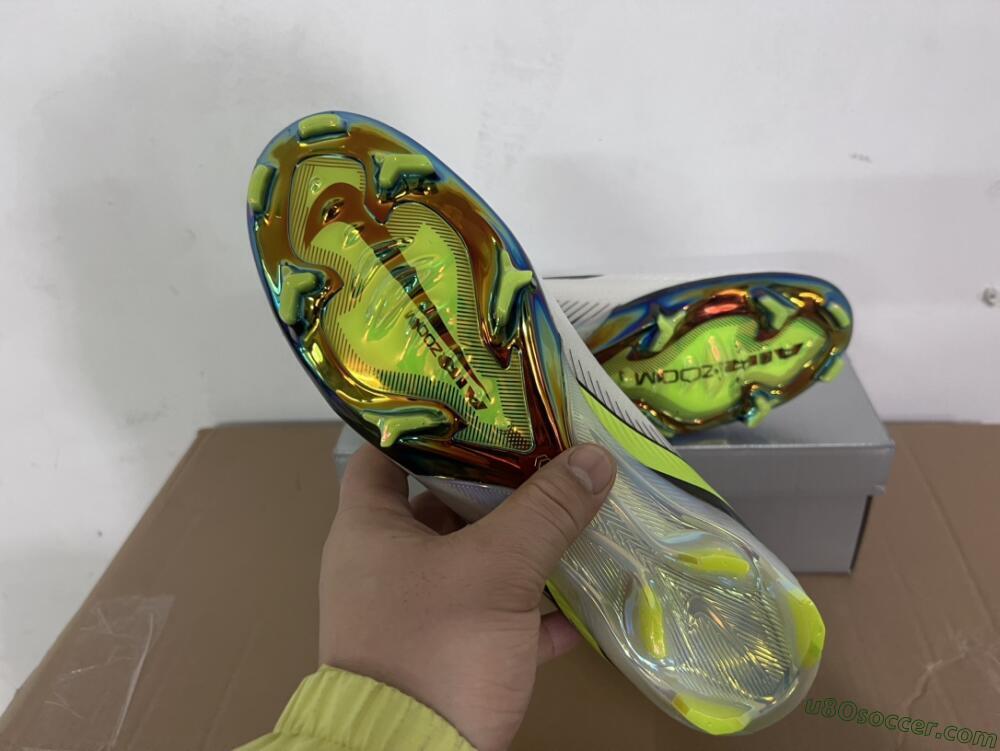 Nike Air Zoom Mercurial Vapor 16 Elite FG Firm Ground Soccer Cleats - White/Black/Yellow