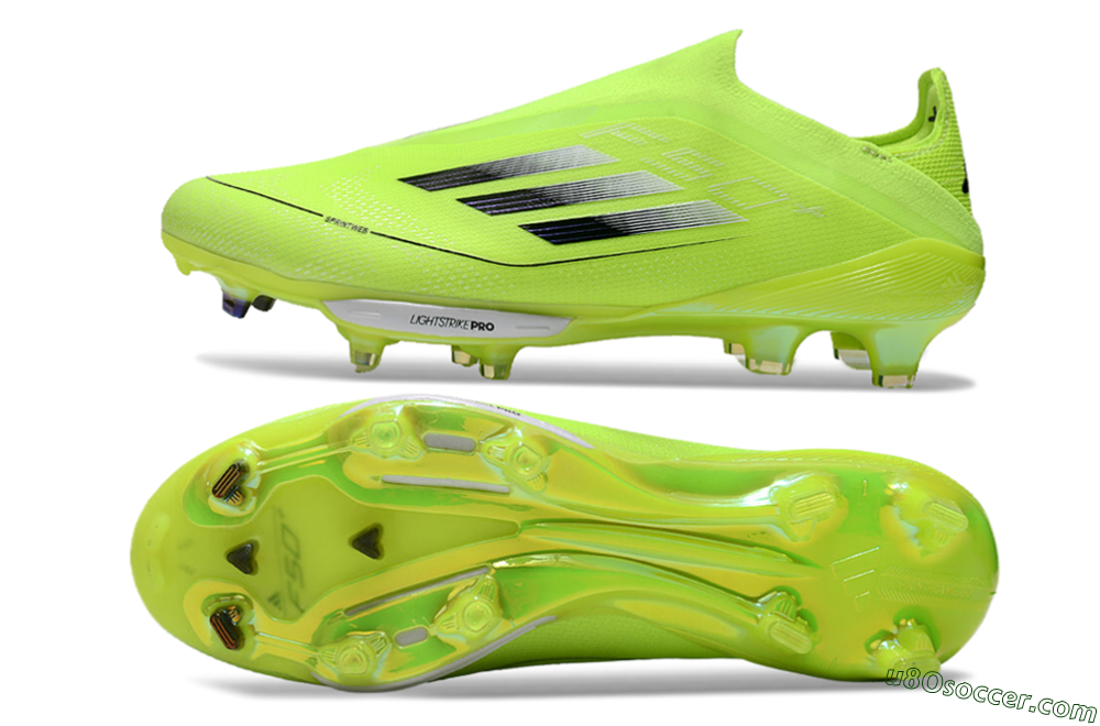 Adidas F50+ Lightstrike Elite Laceless FG Firm Ground Soccer Cleats - Yellow/Black/Silver 0