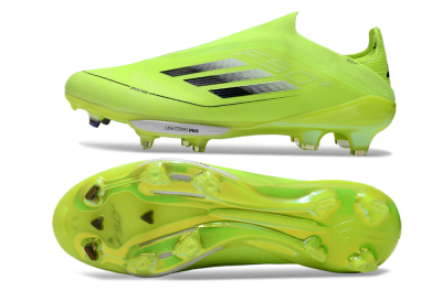 Adidas F50+ Lightstrike Elite Laceless FG Firm Ground Soccer Cleats - Yellow/Black/Silver