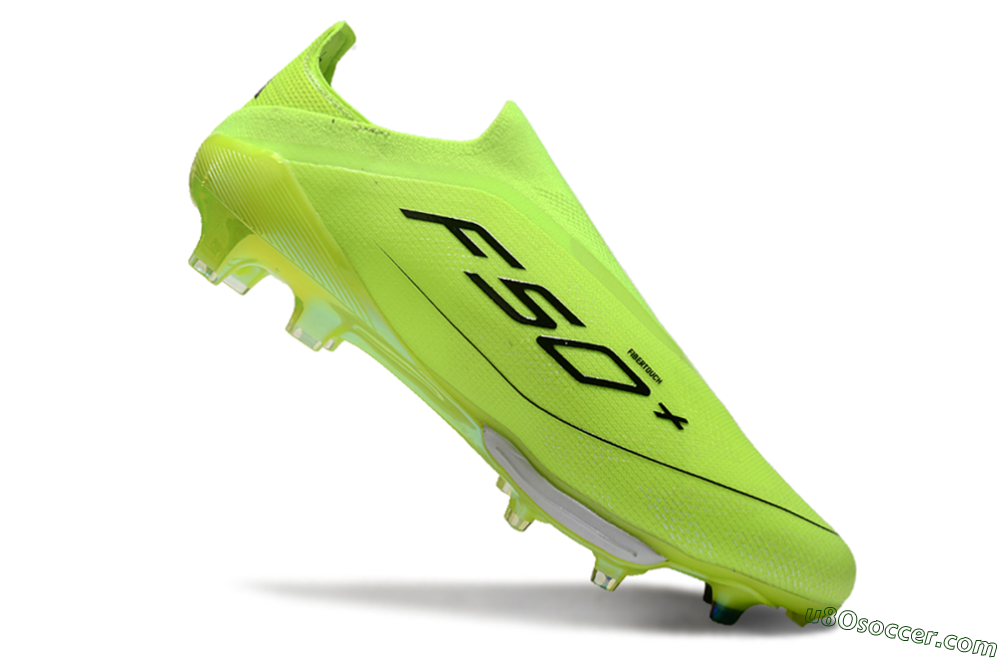 Adidas F50+ Lightstrike Elite Laceless FG Firm Ground Soccer Cleats - Yellow/Black/Silver 4