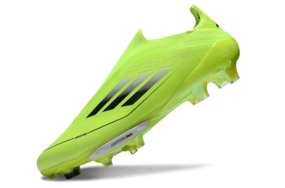 Adidas F50+ Lightstrike Elite Laceless FG Firm Ground Soccer Cleats - Yellow/Black/Silver