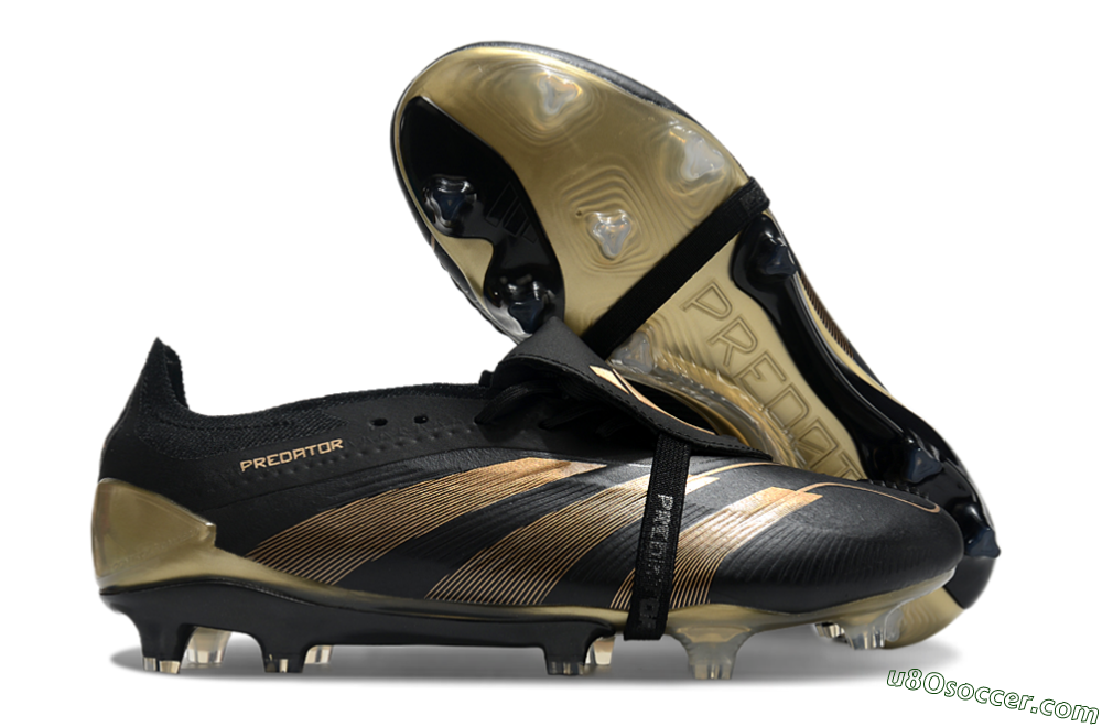 Adidas Predator Elite Foldover Tongue FG Firm Ground Soccer Cleats - Black/Gold 1