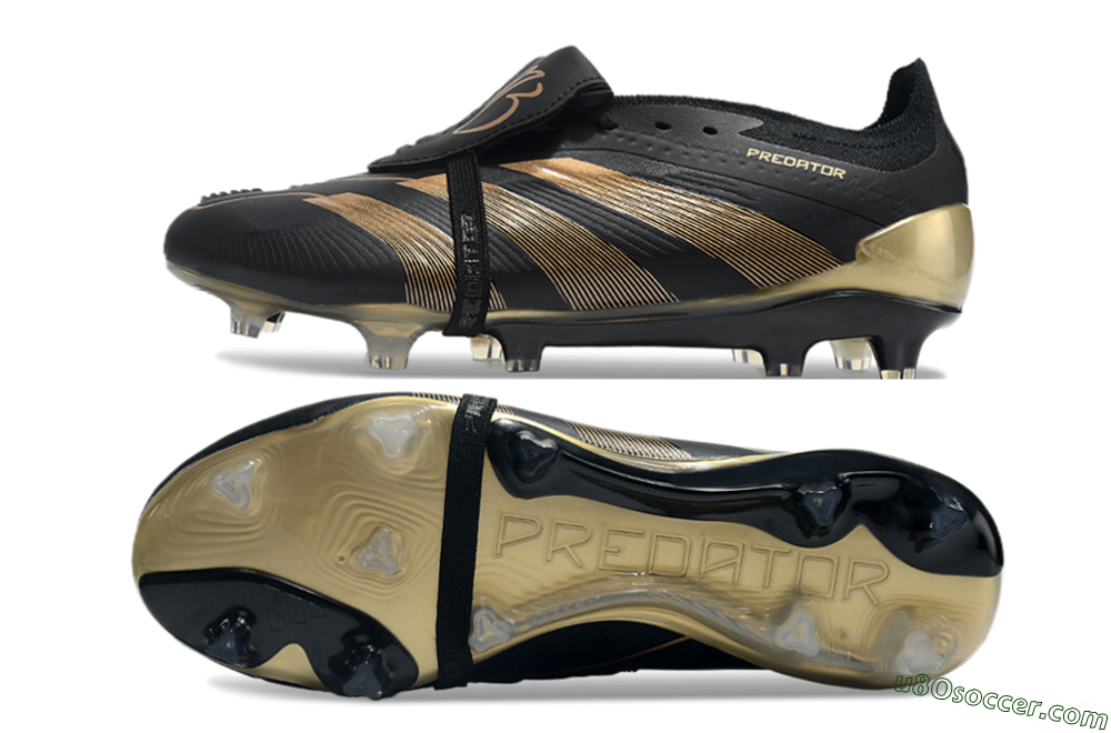 Adidas Predator Elite Foldover Tongue FG Firm Ground Soccer Cleats - Black/Gold 0