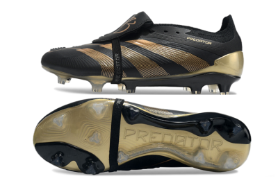 Adidas Predator Elite Foldover Tongue FG Firm Ground Soccer Cleats - Black/Gold