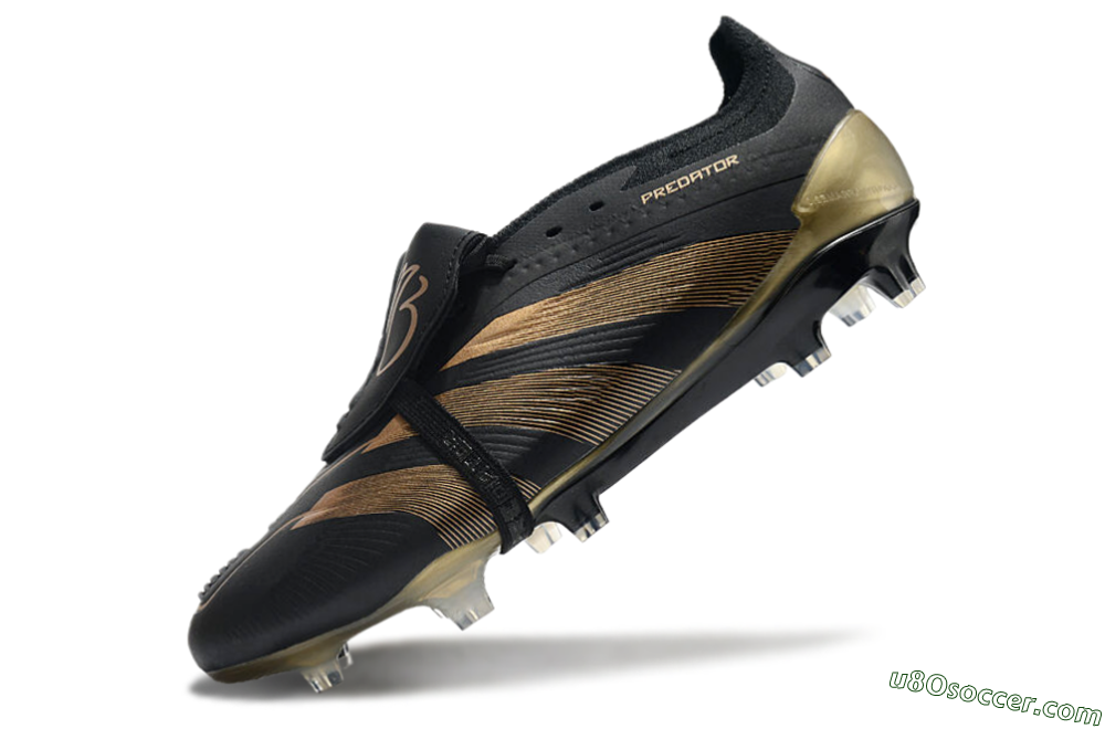 Adidas Predator Elite Foldover Tongue FG Firm Ground Soccer Cleats - Black/Gold 5