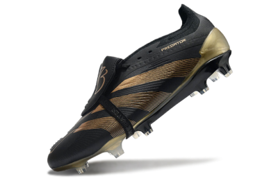 Adidas Predator Elite Foldover Tongue FG Firm Ground Soccer Cleats - Black/Gold
